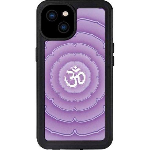 Sanskrit Purple iPhone 15 Plus Waterproof Case